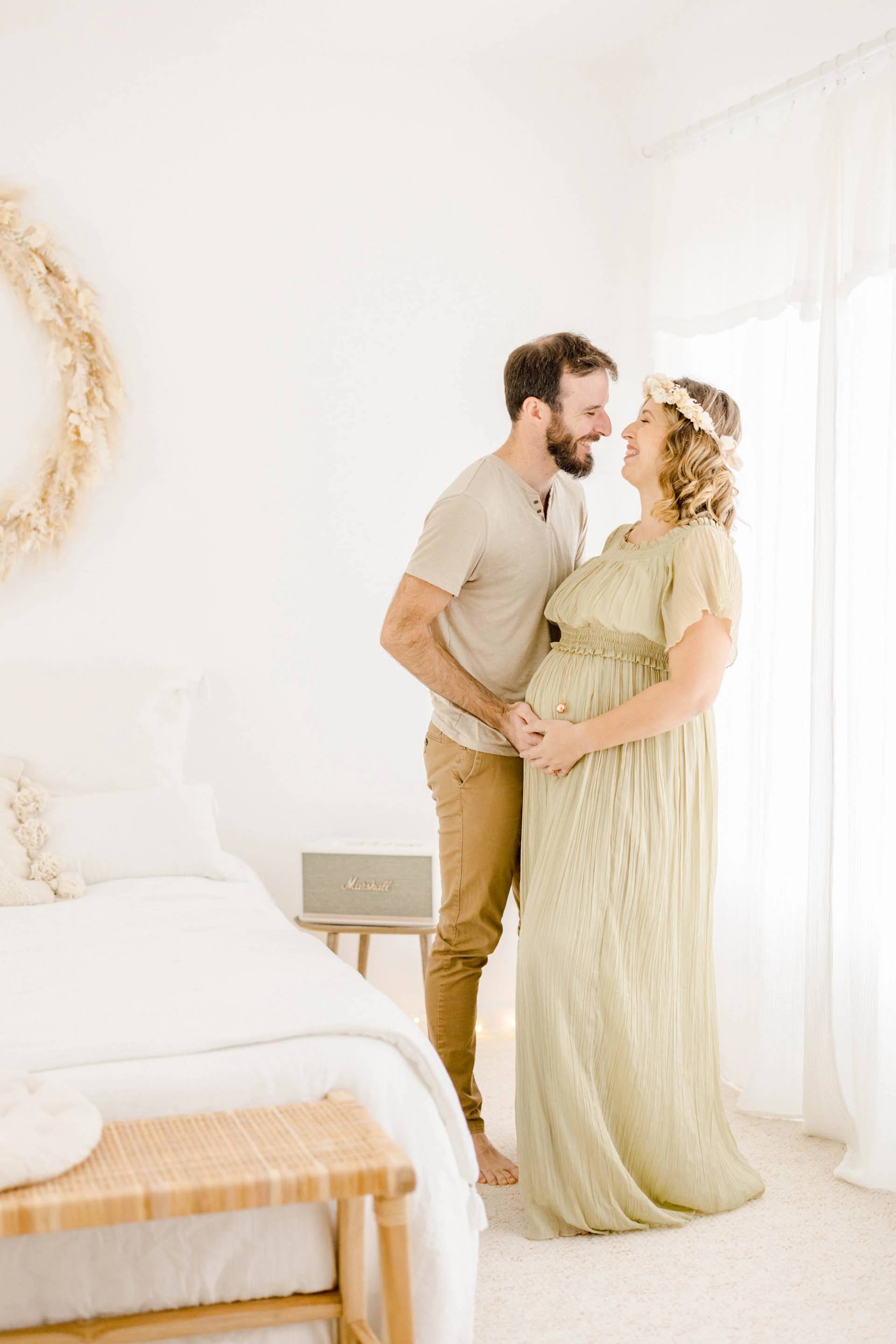 robe bonheur enfant beige gris